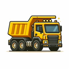 Dump Truck vector illustration isolated on a white background