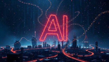AI Revolution in a Futuristic City