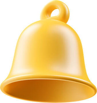recommend clip art: 3D icon of yellow bell notice alert clip art