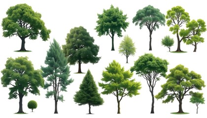 Fototapeta premium Diverse Collection of Lush Trees