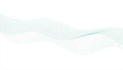 Colorful wave lines. Abstract wave background. White background with blue wave line. Blending line background. Colorful wave lines. Blue, green lines background.