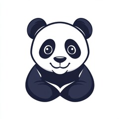 Fototapeta premium Charming Panda Illustration: A Playful Representation of One of Nature's Most Adorable Creatures