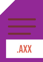 Fototapeta premium AXX File extension icon minimal colro fill