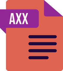 AXX File icon with dark ciolor and folded doc