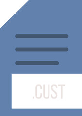 CUST File extension icon minimal colro fill