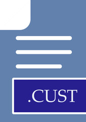 Fototapeta premium CUST File format icon fill inside