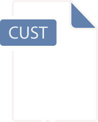 CUST File format minimal icon outline