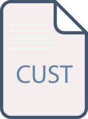 CUST File icon fill and outline rounded corners