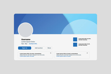 Linkedin banner mockup realistic linkedin profile page presentation template