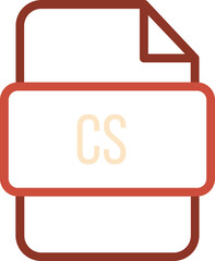 CS  File icon with bold outline