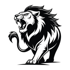 lion silhouette vector