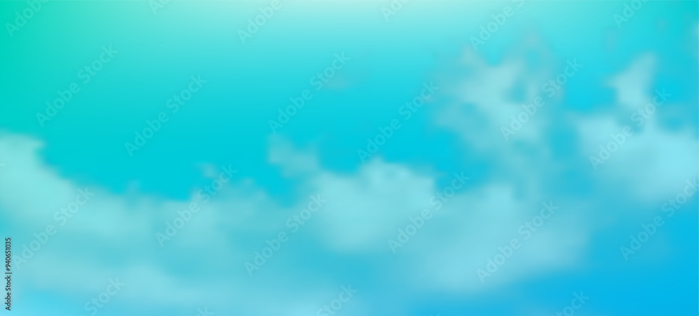 Aufkleber modern colorful gradient background with clouds