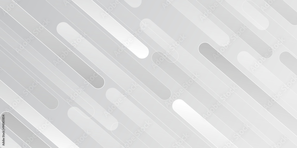 Aufkleber White gradient diagonal stripe line background. Motion Line Gradient stripes layers. business background metallica shining vector. Abstract monochrome elegant geometric backdrop, modern design,Vector.