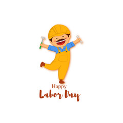 Vector illustration of Labor Day social media feed template