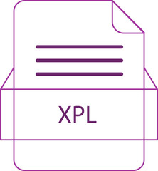Fototapeta premium XPL File icon black outline