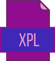 XPL File icon fill and outline crisp corners