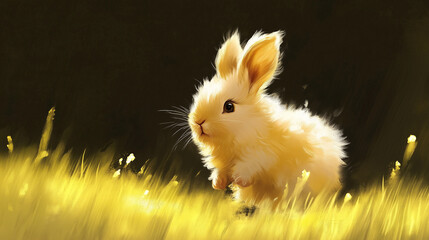 Fototapeta premium easter bunny in the grass