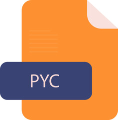 PYC file extension icon rounded lines and crisp corners