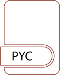 PYC File format icon circular shape
