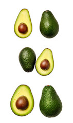 Fresh avocados with vibrant green skin and creamy texture, perfect for healthy recipes and culinary presentations.