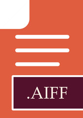 AIFF File format icon fill inside