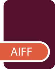 AIFF File format icon with contour