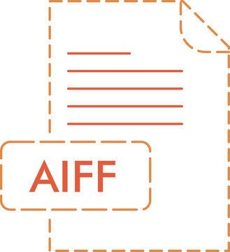 AIFF File format icon rounded outline