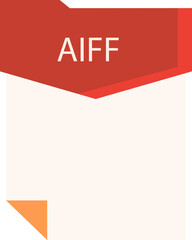 AIFF File format minimal icon
