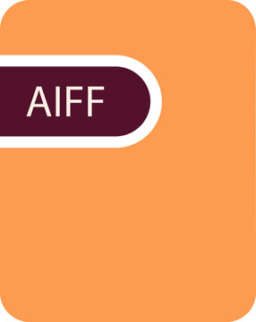 AIFF File icon black fill and empty for symbol