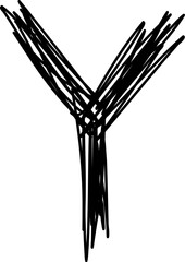 pen scribble doodle letter y