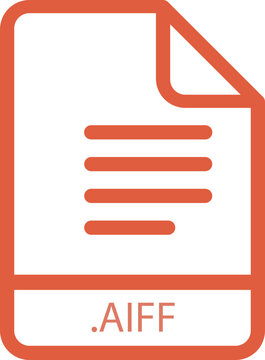AIFF File minimal icon with symbol