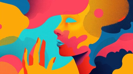 Symbols of various cultures intertwining, showcasing unity in diversity, vibrant colors merging, intricate designs colliding, forming a tapestry of global identities and ideas.