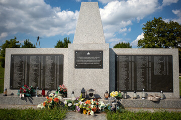 Red Army soldiers are buried here (World War II). Chrzanów, Poland.
