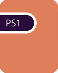 PS1 File icon black fill and empty for symbol