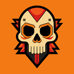 vintage skull t-shirt graphics trendy design  vector illustration 