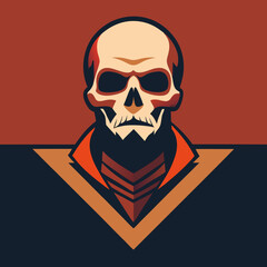 vintage skull t-shirt graphics trendy design  vector illustration 