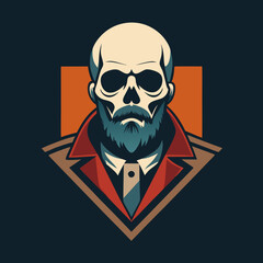 vintage skull t-shirt graphics trendy design  vector illustration 