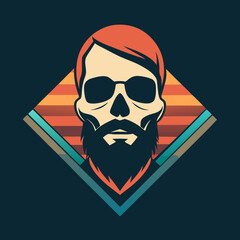 vintage skull t-shirt graphics trendy design  vector illustration 