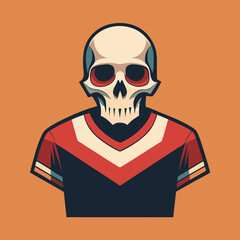 vintage skull t-shirt graphics trendy design  vector illustration 