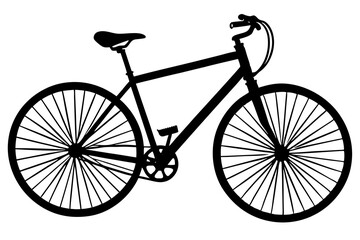 silhouette bicycle vector illustration