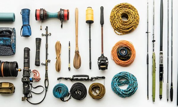 Fishing Equipment and Gear Laid Out