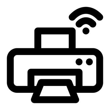 recommend clip art: smart printer, wireless printer, printer, printing, internet of things, iot outline icon