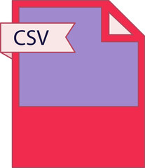 CSV File format icon minimal