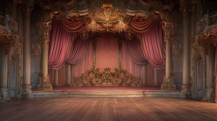 Rococo Wedding Stage with Ornate Details