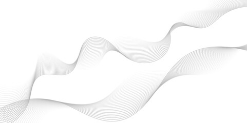 Abstract gray wave dynamic curve lines background. Energy technology concept modern backdrop design for business, presentation, banner.