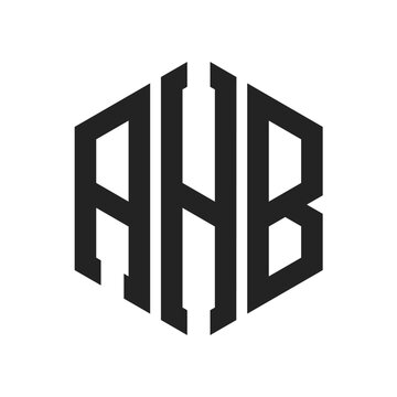 AHB Logo Design. Initial Letter AHB Monogram Logo using Hexagon shape
