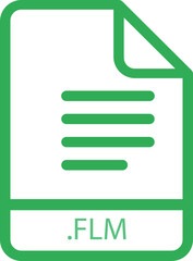 FLM File minimal icon with symbol