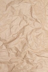 Brown sheet crumpled paper texture background and box.