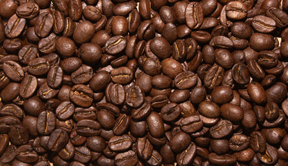 Coffee beans texture background,