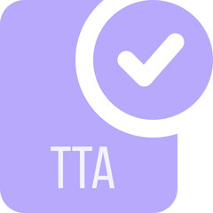 TTA ip file icon with black checked mark